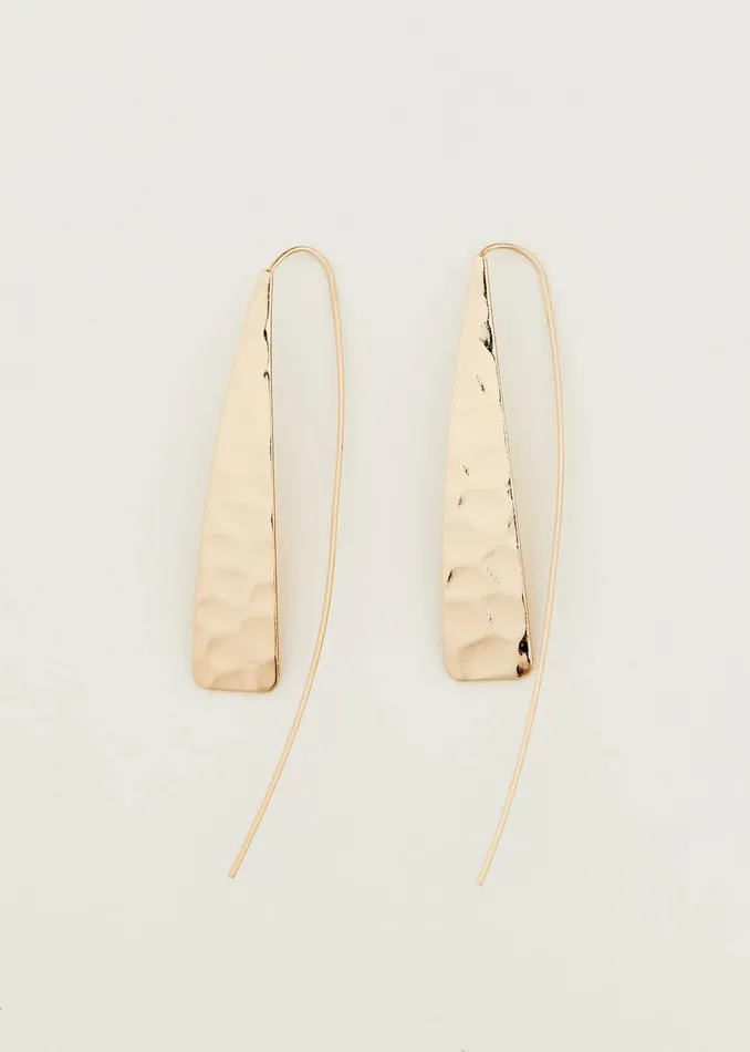 Women Phase Eight Jewellery Hammered Pull Through Drop Earring