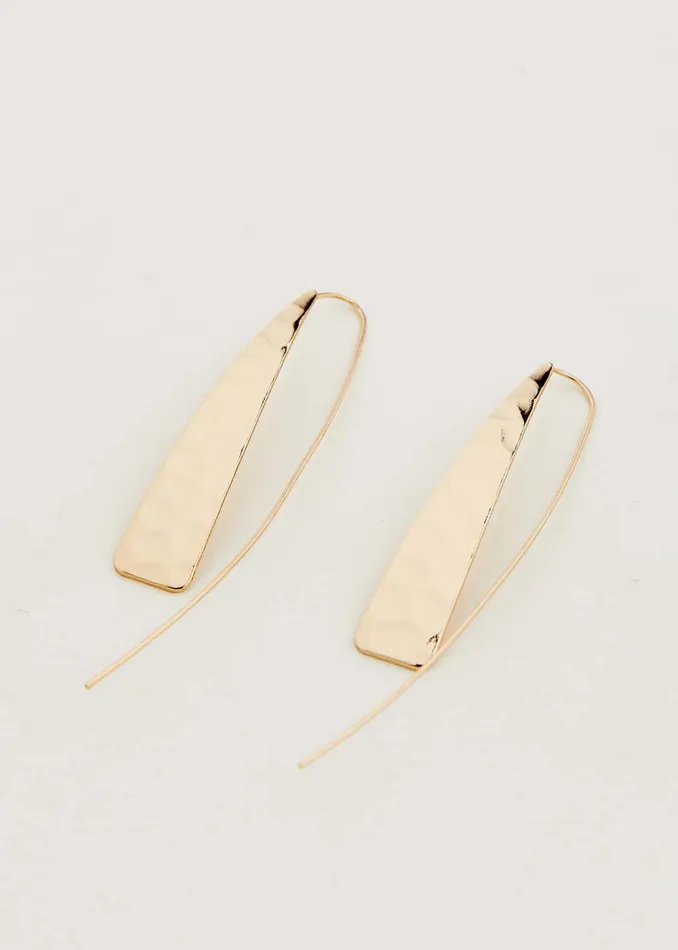 Women Phase Eight Jewellery Hammered Pull Through Drop Earring
