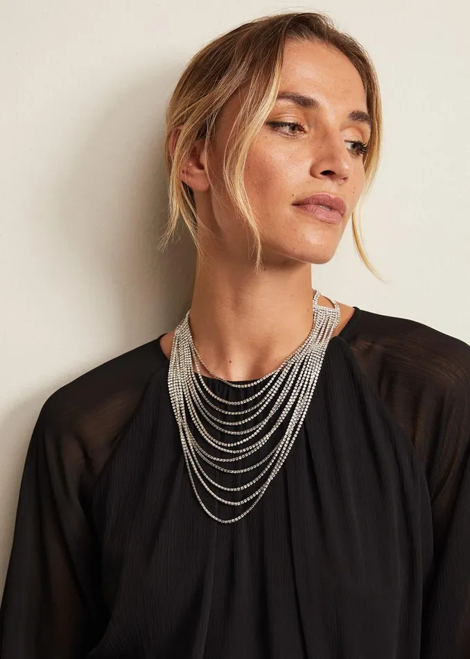 Women Phase Eight Jewellery Layered Stone Necklace