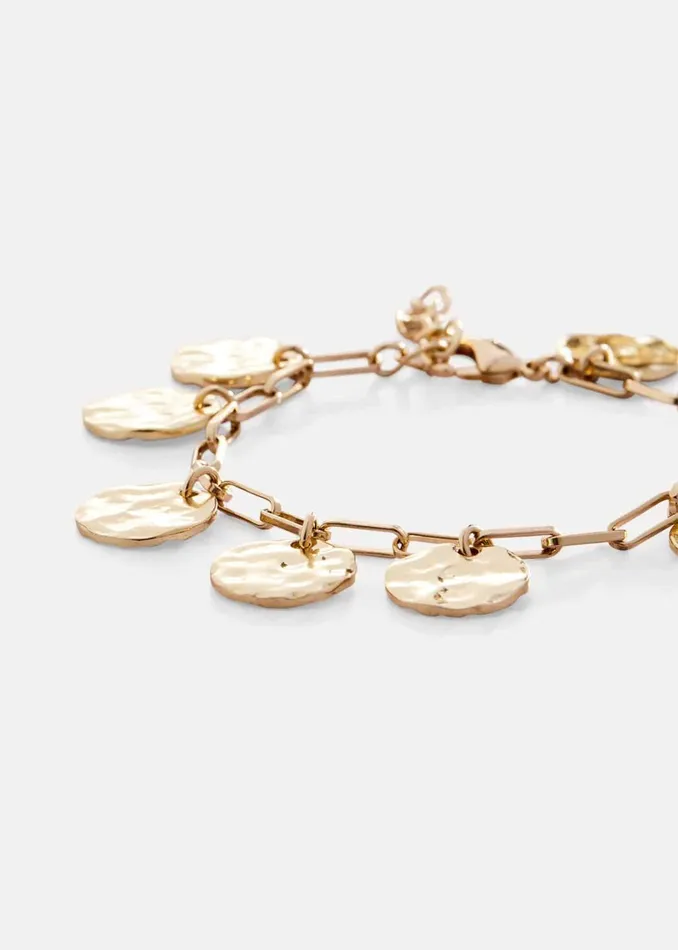 Women Phase Eight Jewellery Magsie Gold Plated Disc Bracelet