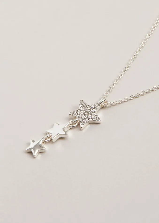 Women Phase Eight Jewellery Silver Plated Star Necklace