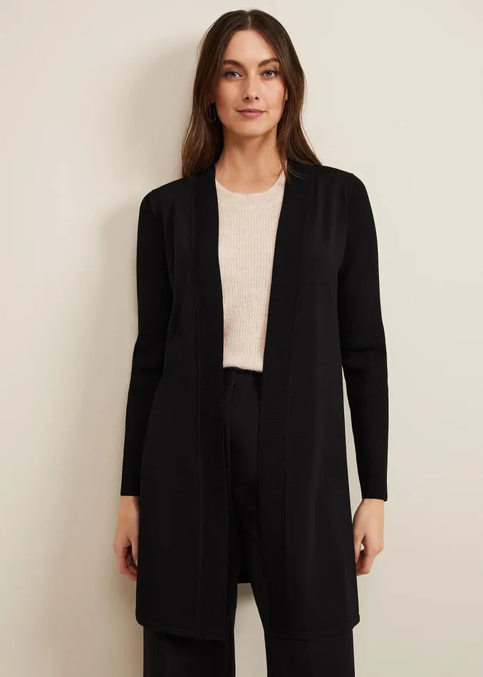 Women Phase Eight Knitwear Lauren Longline Edge To Edge Cardigan