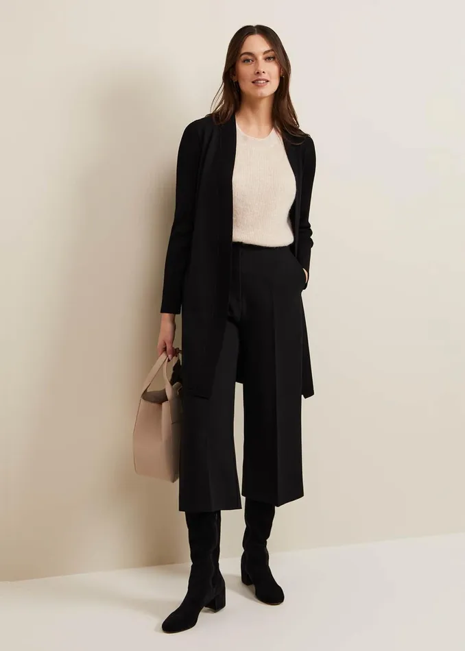 Women Phase Eight Knitwear Lauren Longline Edge To Edge Cardigan