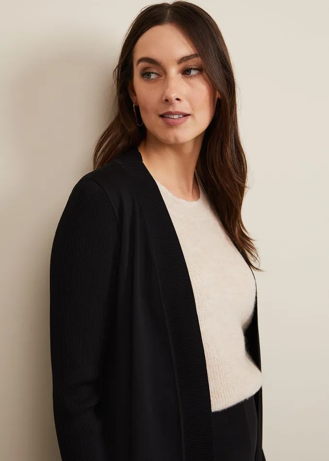 Women Phase Eight Knitwear Lauren Longline Edge To Edge Cardigan