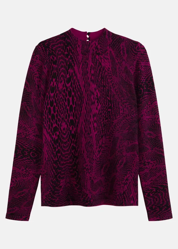 Women Phase Eight Knitwear Livetta Snake Print Top