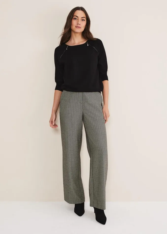 Women Phase Eight Knitwear Lolan Zip Trim Knit Jumper