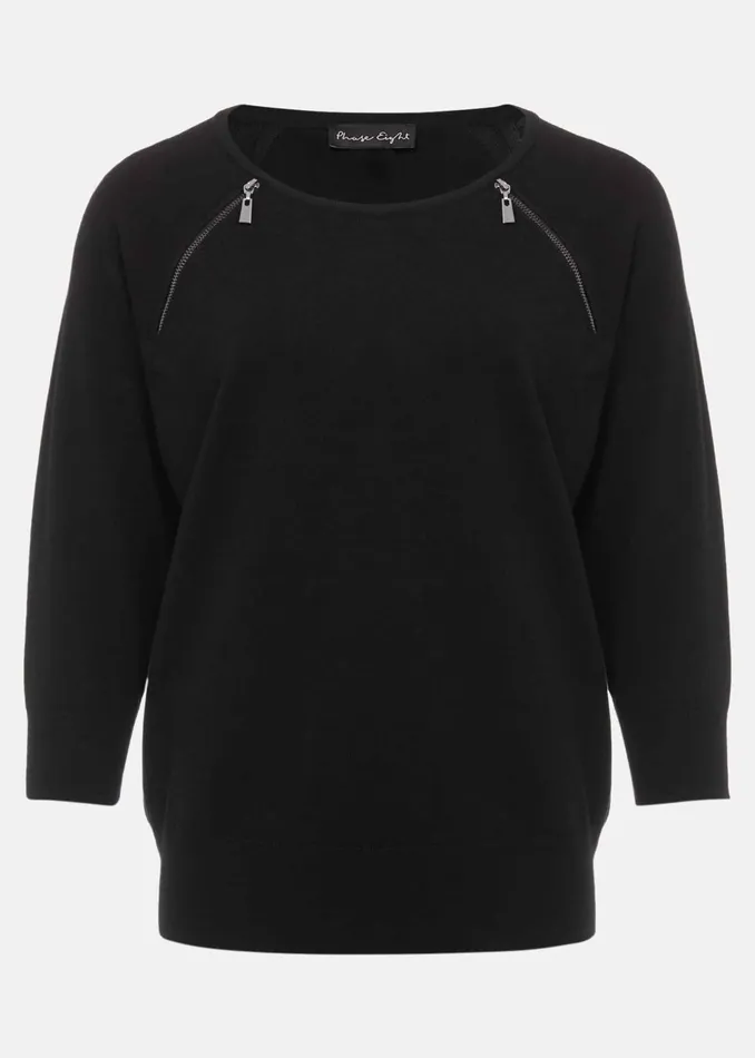 Women Phase Eight Knitwear Lolan Zip Trim Knit Jumper