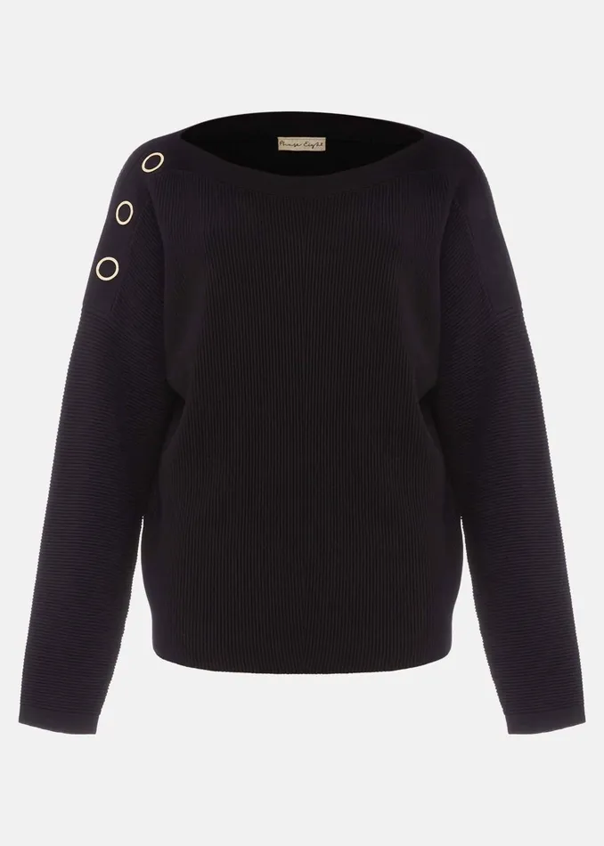 Women Phase Eight Knitwear Mimi Textured Eyelet Detail Fine Knit Jumper