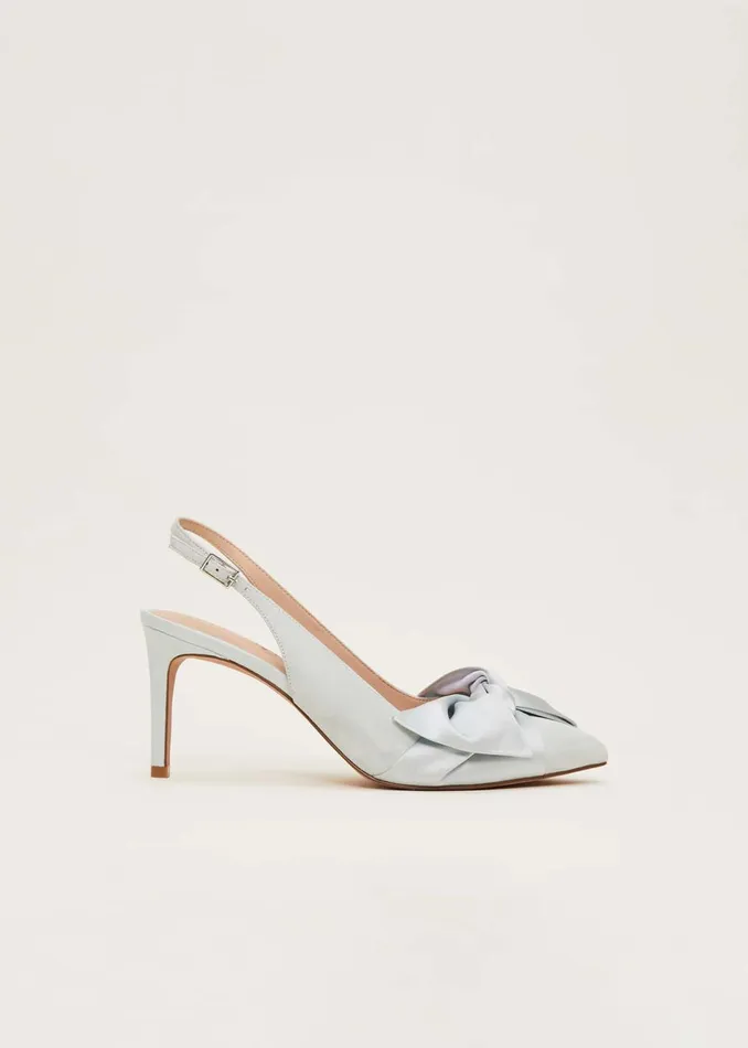 Women Phase Eight Occasion Shoes Blue Suede Strappy Heels