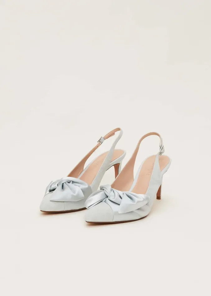 Women Phase Eight Occasion Shoes Blue Suede Strappy Heels