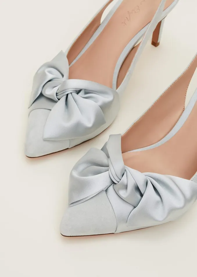 Women Phase Eight Occasion Shoes Blue Suede Strappy Heels