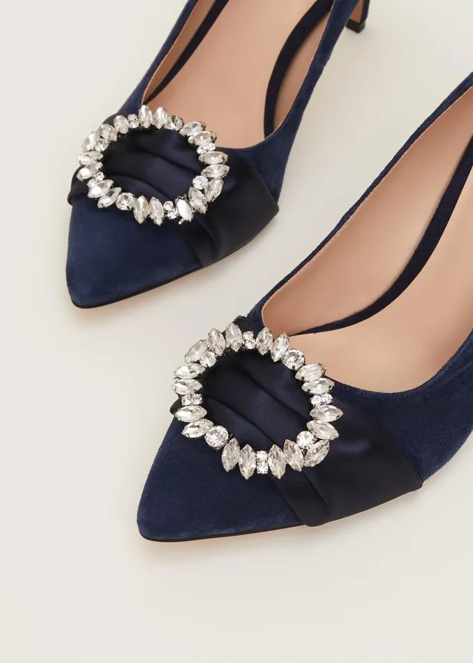 Women Phase Eight Occasion Shoes Embellished Court Shoe