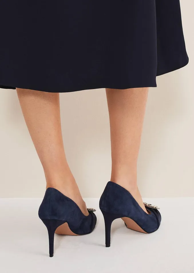 Women Phase Eight Occasion Shoes Embellished Court Shoe