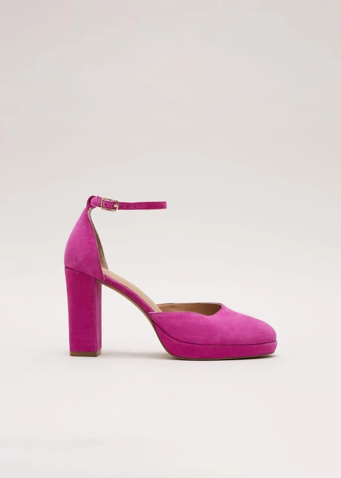 Women Phase Eight Occasion Shoes Suede Platform Shoes