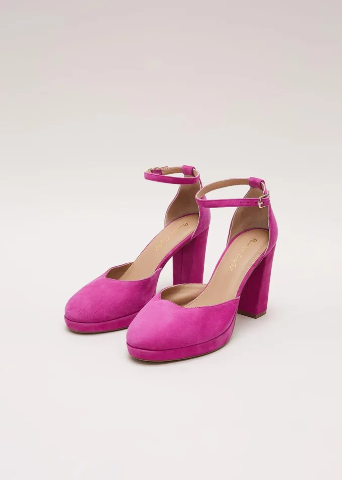 Women Phase Eight Occasion Shoes Suede Platform Shoes