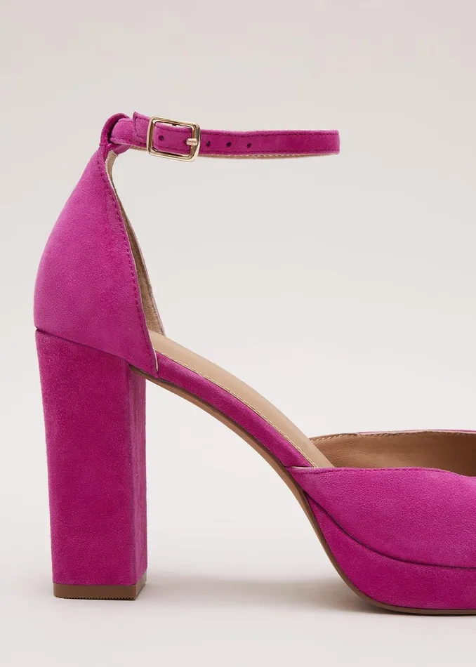 Women Phase Eight Occasion Shoes Suede Platform Shoes