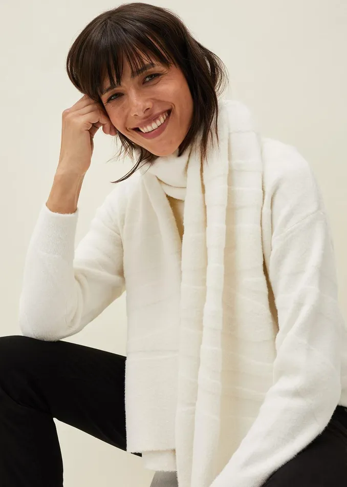 Women Phase Eight Scarves Zeny Zebra Jacquard Scarf