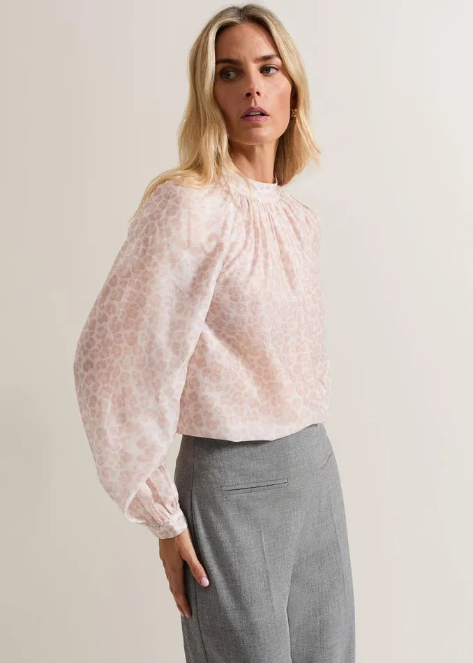 Women Phase Eight Shirts and Blouses Aila Animal Print Blouse