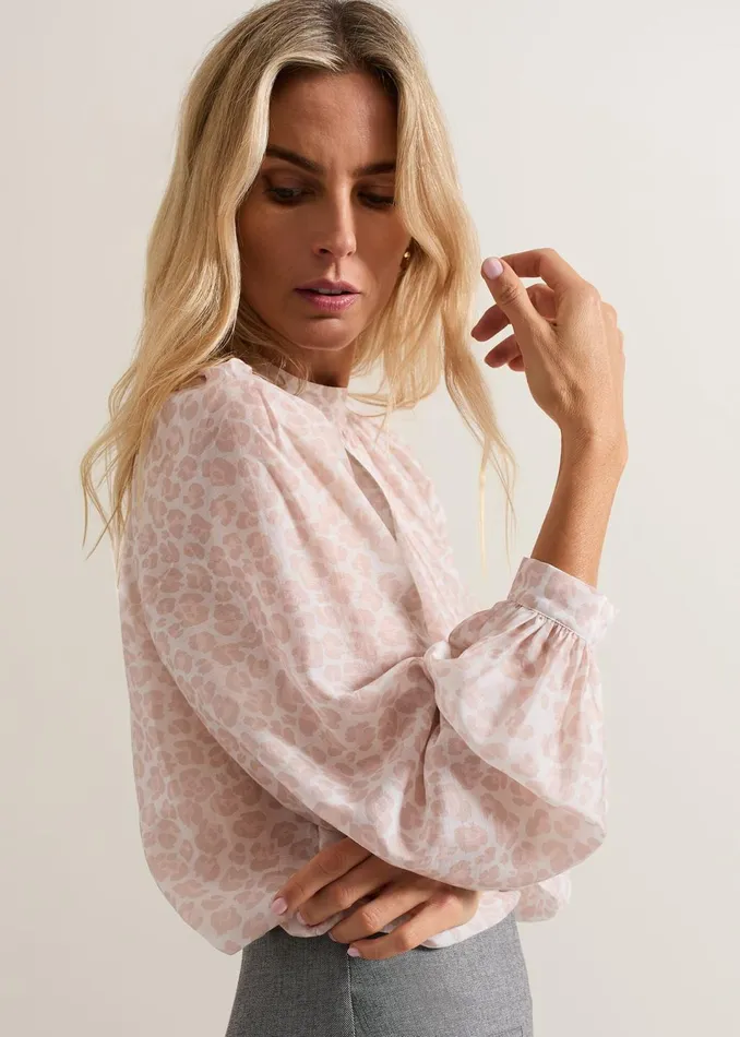 Women Phase Eight Shirts and Blouses Aila Animal Print Blouse