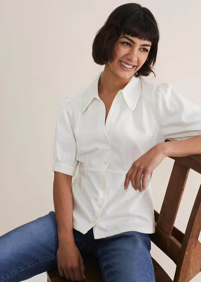 Women Phase Eight Shirts and Blouses Cosette Denim Top