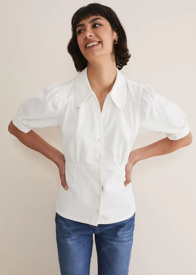 Women Phase Eight Shirts and Blouses Cosette Denim Top