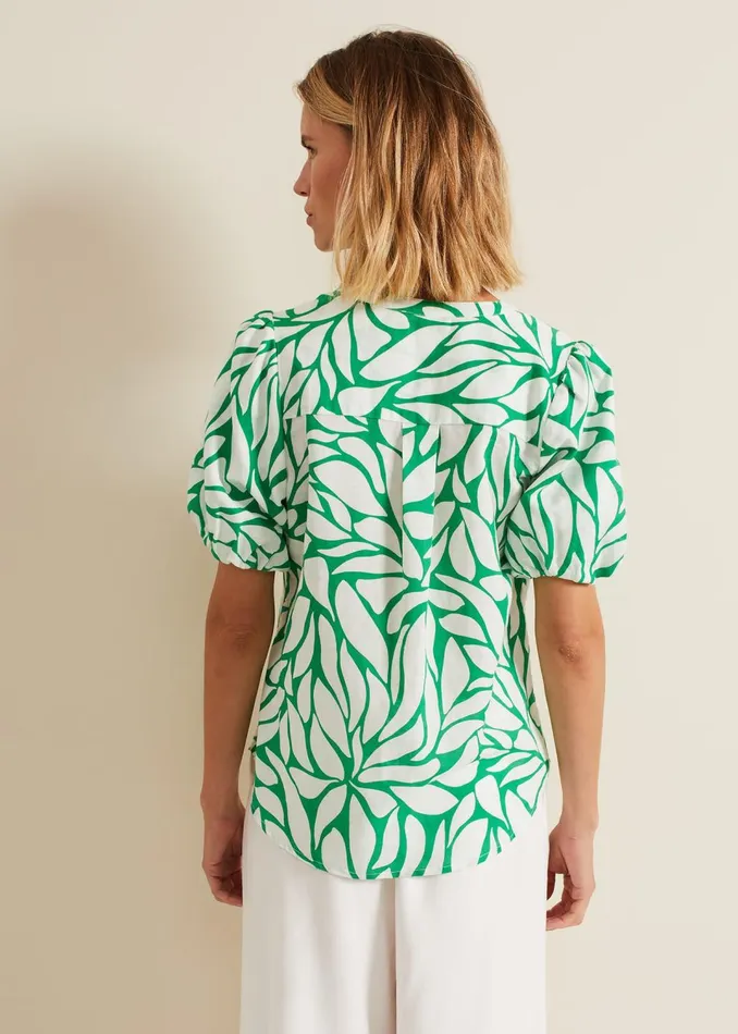 Women Phase Eight Shirts and Blouses Louanna Linen Printed Shirt