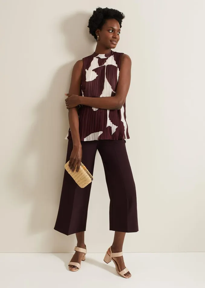Women Phase Eight Shirts and Blouses Nina Abstract Pleat Top