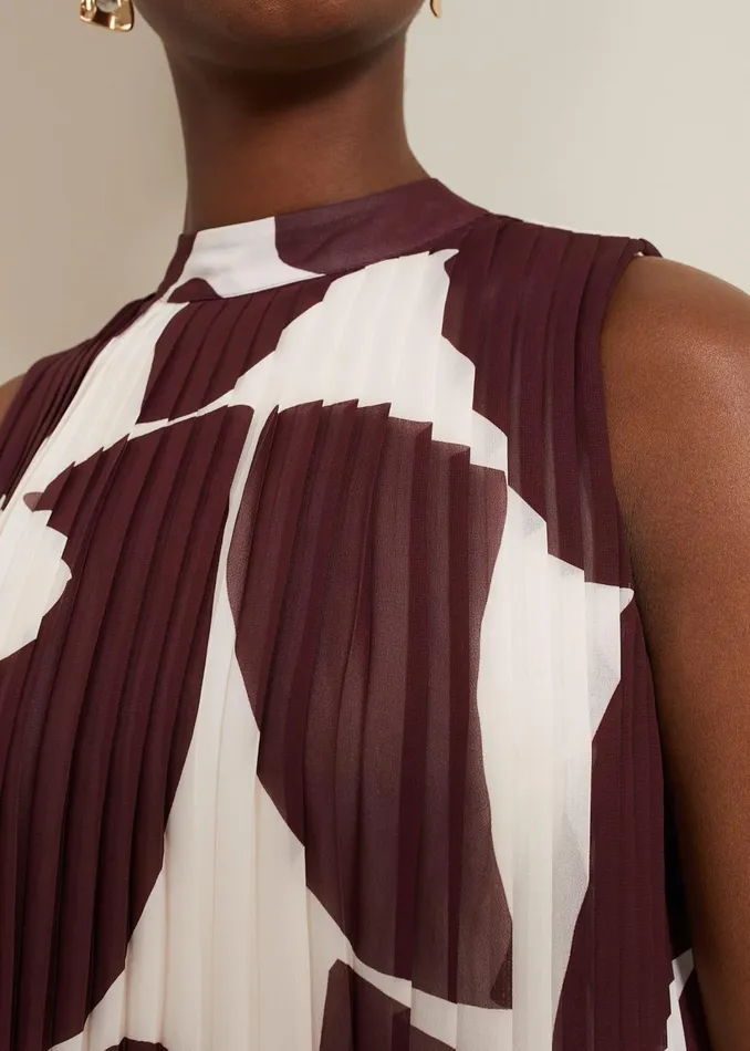 Women Phase Eight Shirts and Blouses Nina Abstract Pleat Top