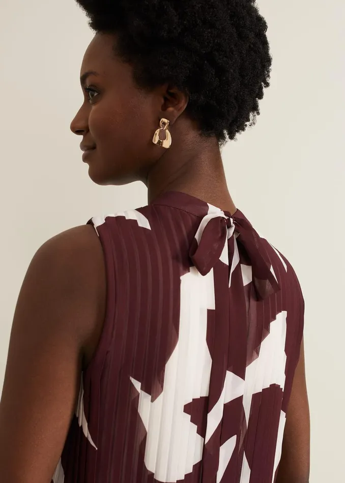Women Phase Eight Shirts and Blouses Nina Abstract Pleat Top
