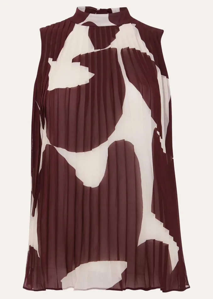 Women Phase Eight Shirts and Blouses Nina Abstract Pleat Top