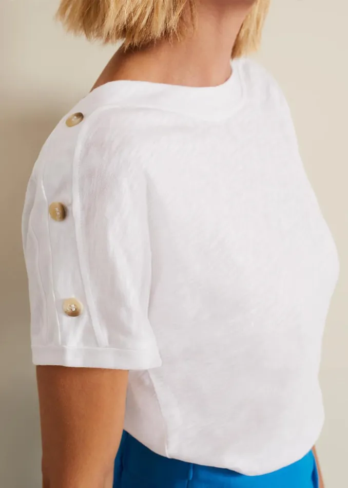 Women Phase Eight Shirts and Blouses Suzie Button Detail Top