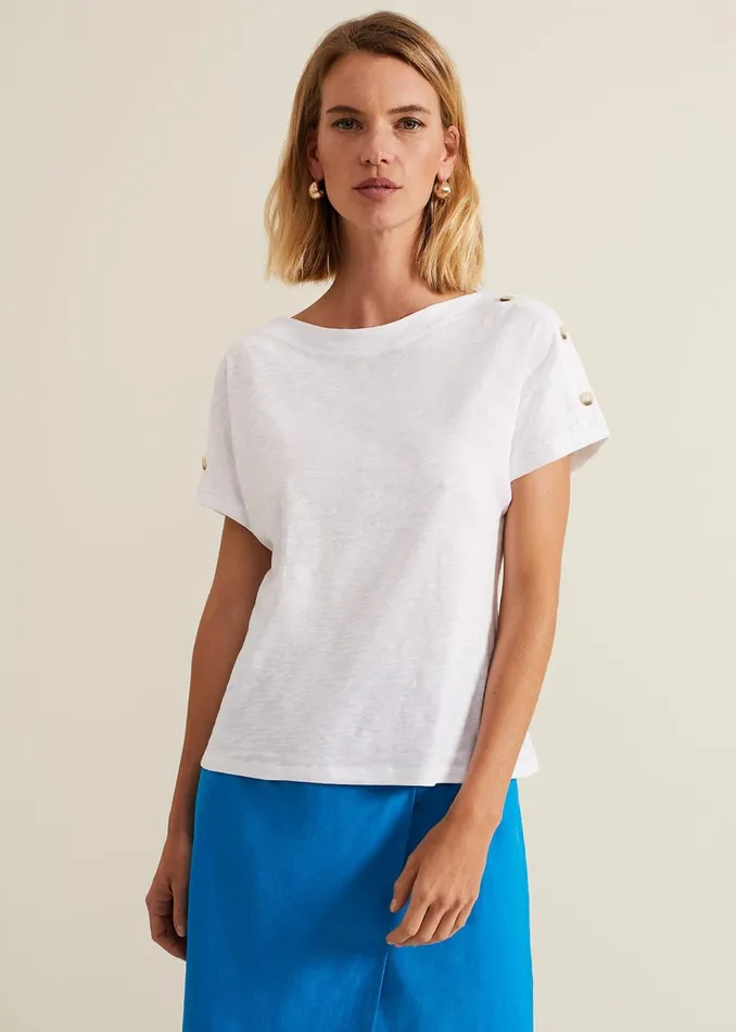Women Phase Eight Shirts and Blouses Suzie Button Detail Top