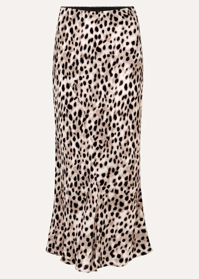 Women Phase Eight Skirts Calla Leopard Print Satin Midi Skirt