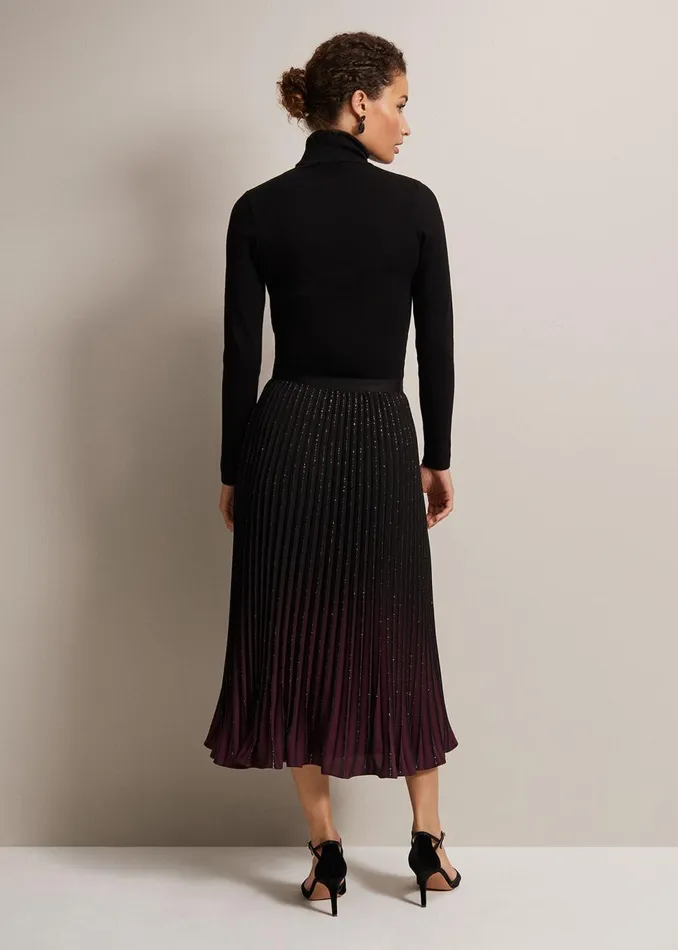 Women Phase Eight Skirts Estella Ombre Pleated Midi Skirt