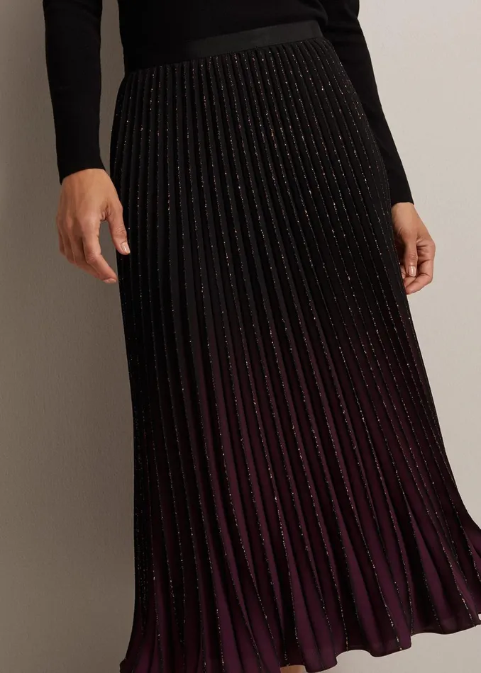 Women Phase Eight Skirts Estella Ombre Pleated Midi Skirt