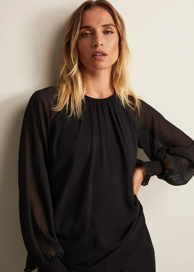Women Phase Eight Tops and TShirts Aria Chiffon Double Layer Top