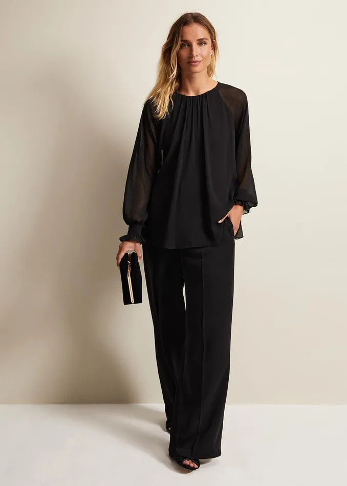 Women Phase Eight Tops and TShirts Aria Chiffon Double Layer Top