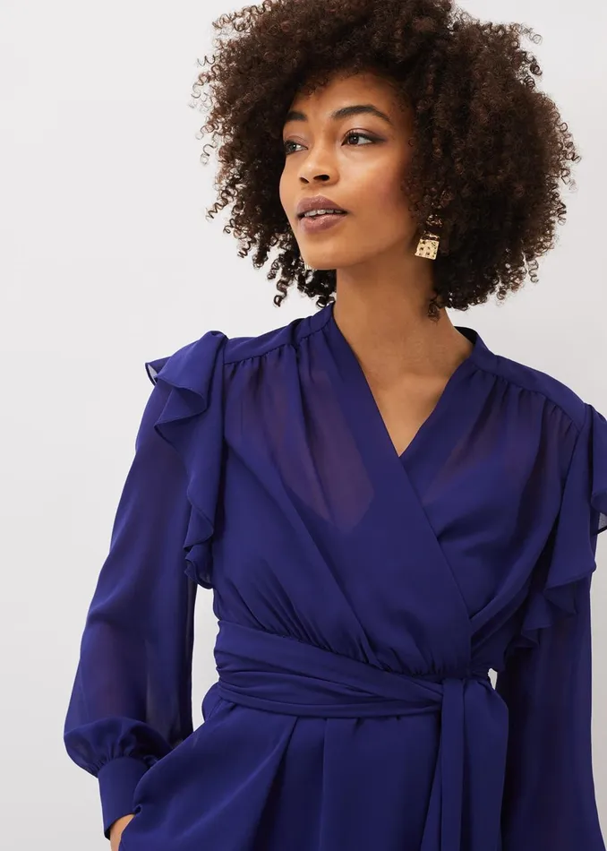 Women Phase Eight Tops and TShirts Avril Frill Wrap Co Ord Top