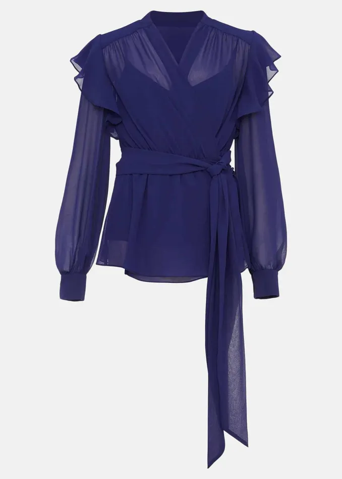 Women Phase Eight Tops and TShirts Avril Frill Wrap Co Ord Top