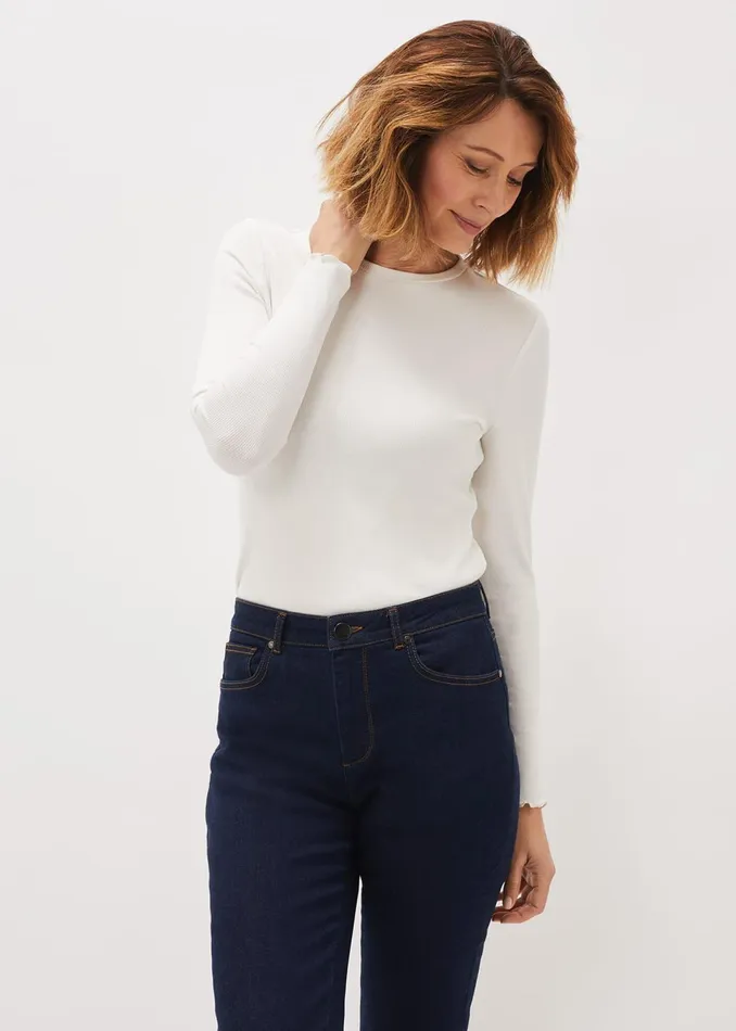 Women Phase Eight Tops and TShirts Cally Ribbed Jersey Top