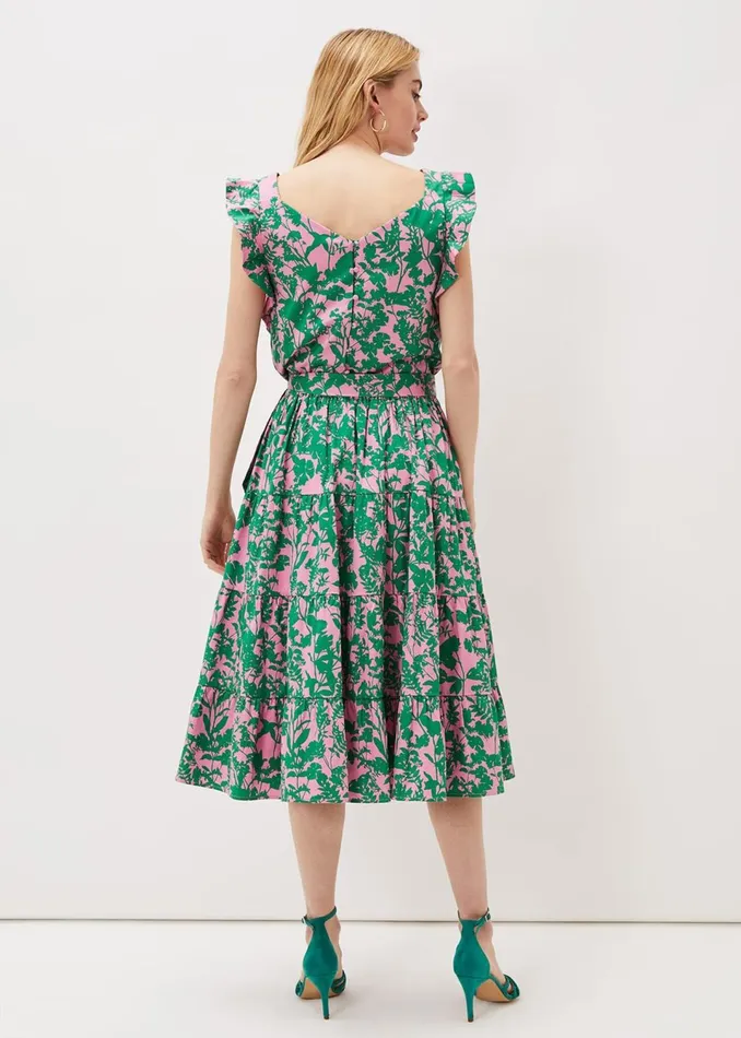 Women Phase Eight Tops and TShirts Cleona Printed Dobby CoOrd Top