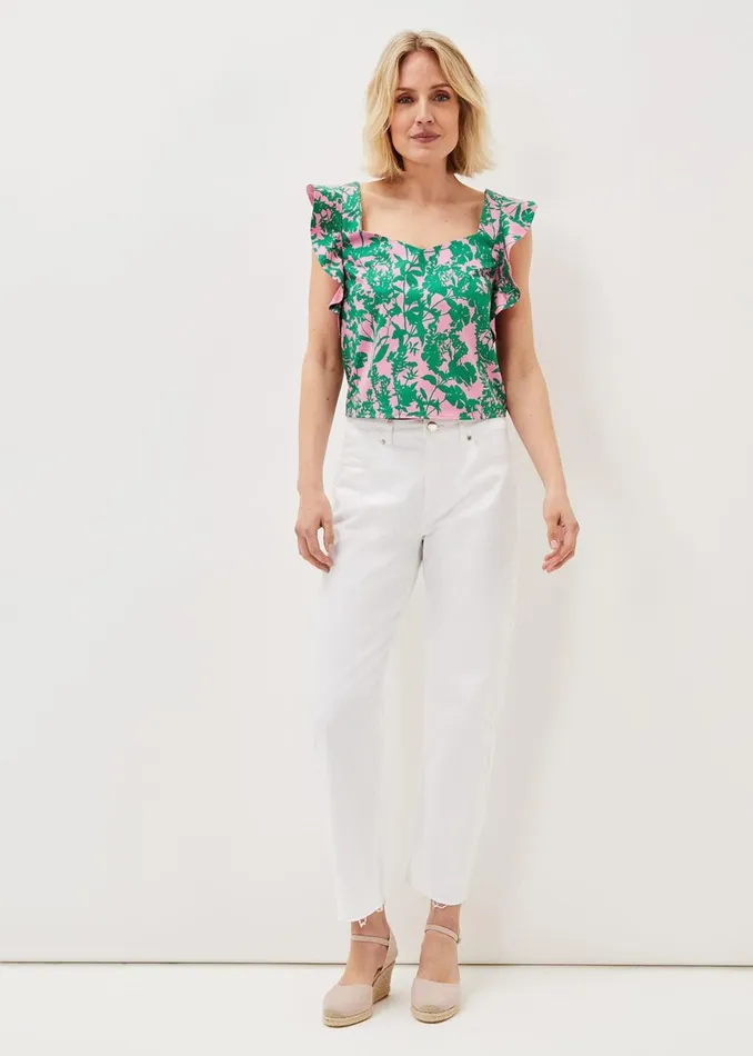 Women Phase Eight Tops and TShirts Cleona Printed Dobby CoOrd Top