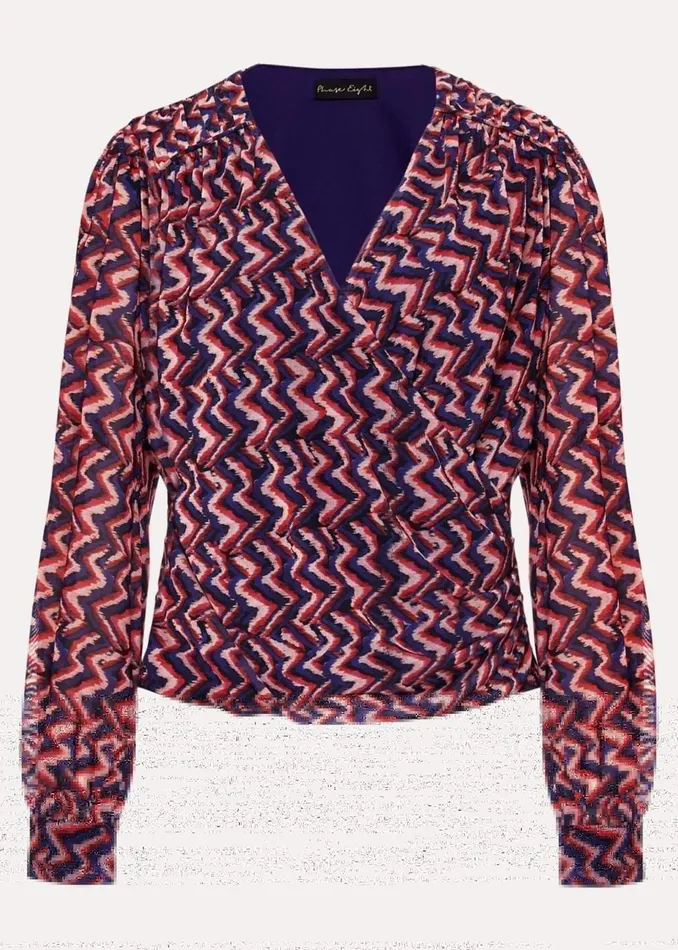 Women Phase Eight Tops and TShirts Dorathy Zig Zag Mesh Top
