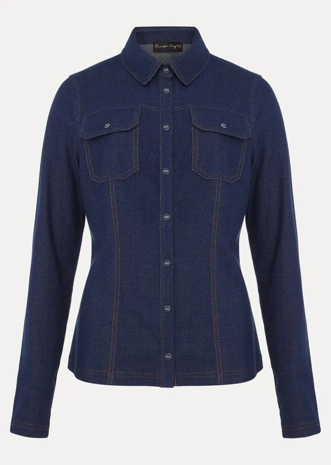 Women Phase Eight Tops and TShirts Katheryn Denim Jersey Shirt