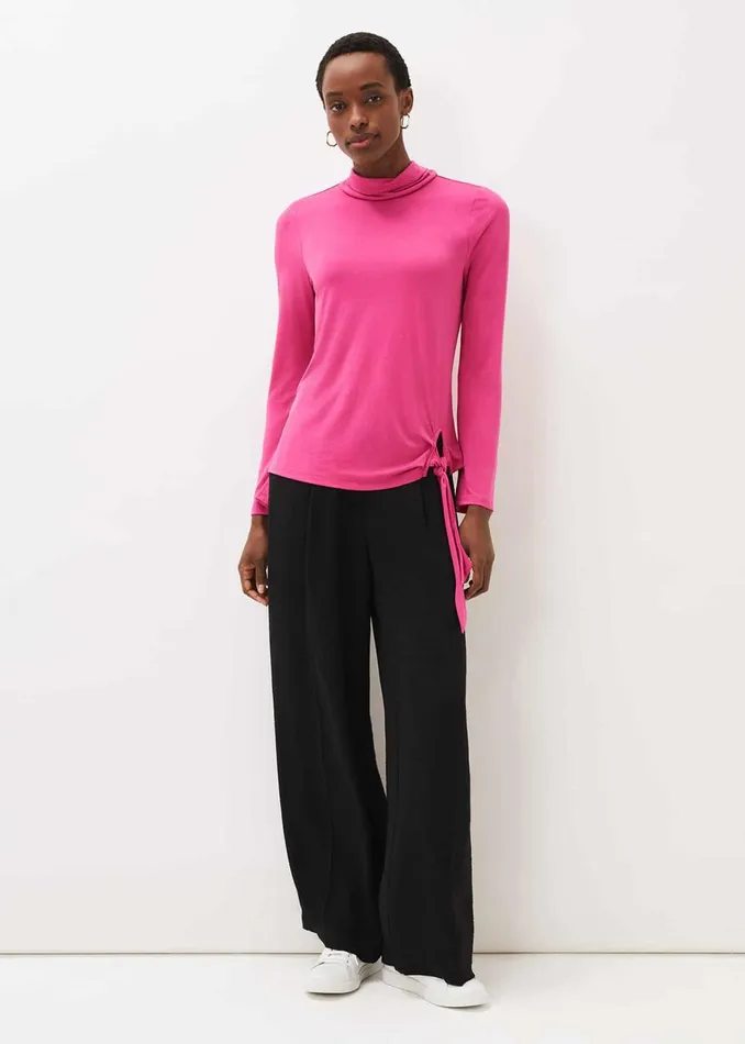 Women Phase Eight Tops and TShirts Maisie Cupro Tie Hem Top