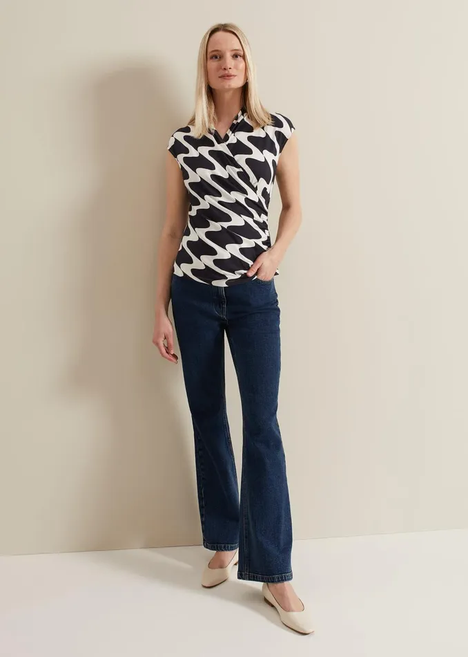 Women Phase Eight Tops and TShirts Maleah Printed Wrap Top