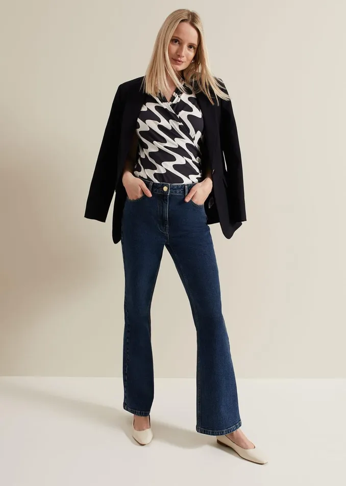 Women Phase Eight Tops and TShirts Maleah Printed Wrap Top