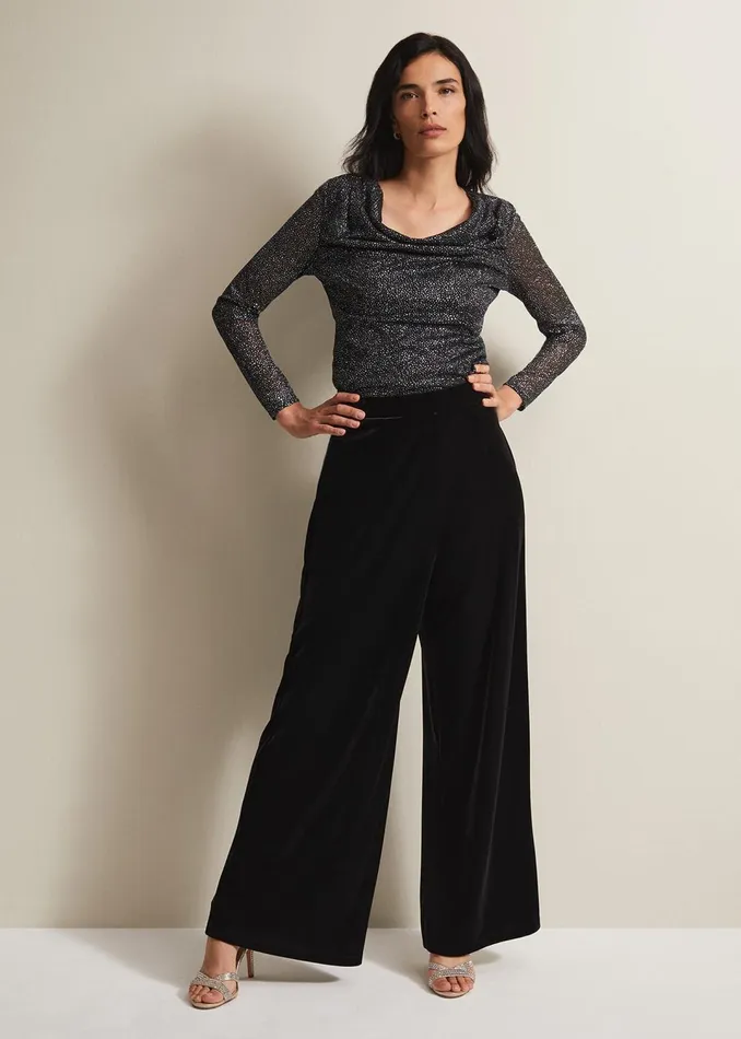 Women Phase Eight Tops and TShirts Sera Shimmer Cowl Neck Top