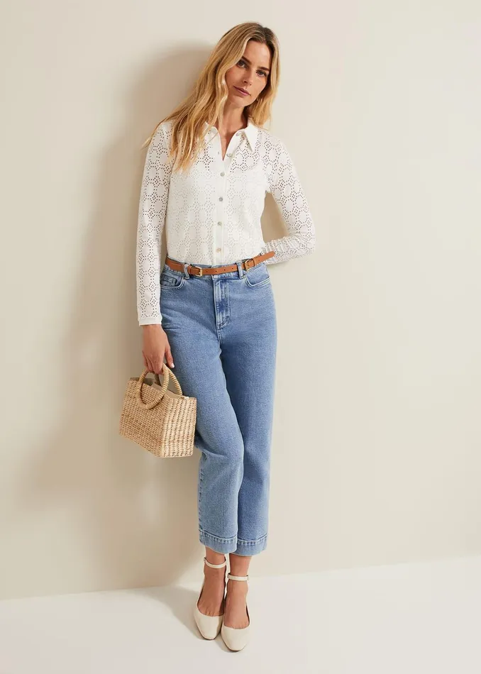 Women Phase Eight Tops and TShirts Vida Textured Shirt