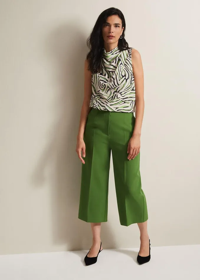 Women Phase Eight Trousers Aubrielle Wide Leg Culottes